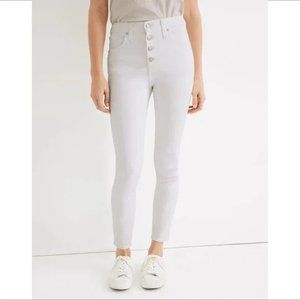 Madewell 10" High Rise Skinny Crop - White Jean - Size 32